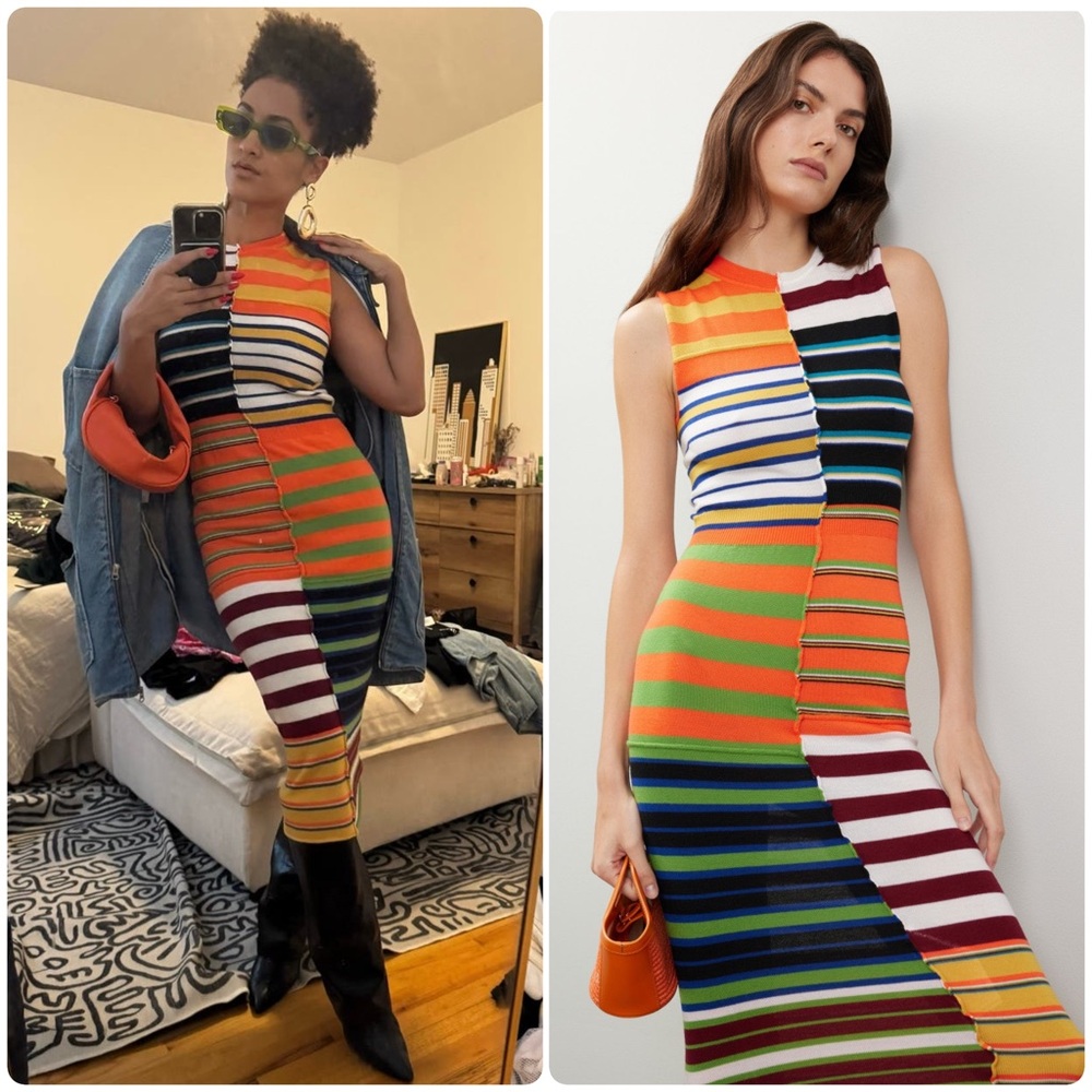 Marni size 40 (IT) 4 (US) Colorful Striped Sleeveless Dress - Picture 1 of 11